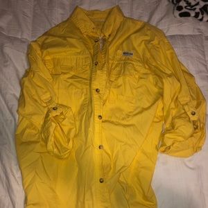 Oversized Yellow Button-Up